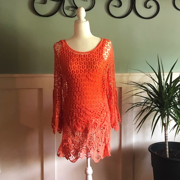 Sweaters - Cotton crochet sweater